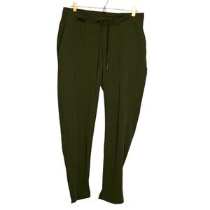 Mandala Men's Large L Green Slim Leg Style Pockets‎ Stretch Waist Scrub Pants